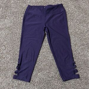 Apana Purple Leggings with Elastic Waistband